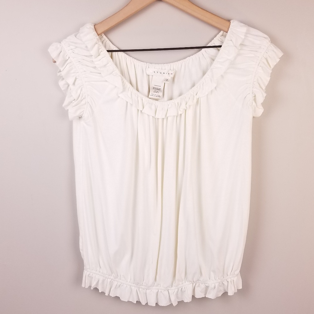 Studio M Ruffled Top - Picture 1 of 4